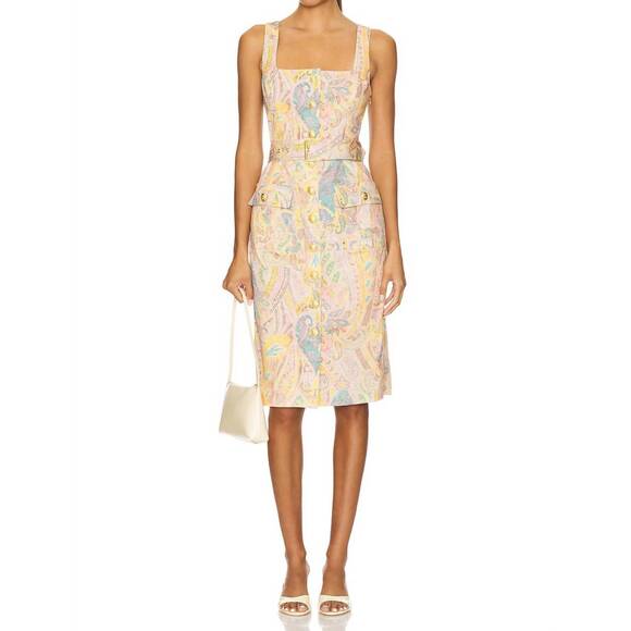 L'AGENCE Dresses & Skirts - NEW L'AGENCE idy button front tank dress in multi western paisley